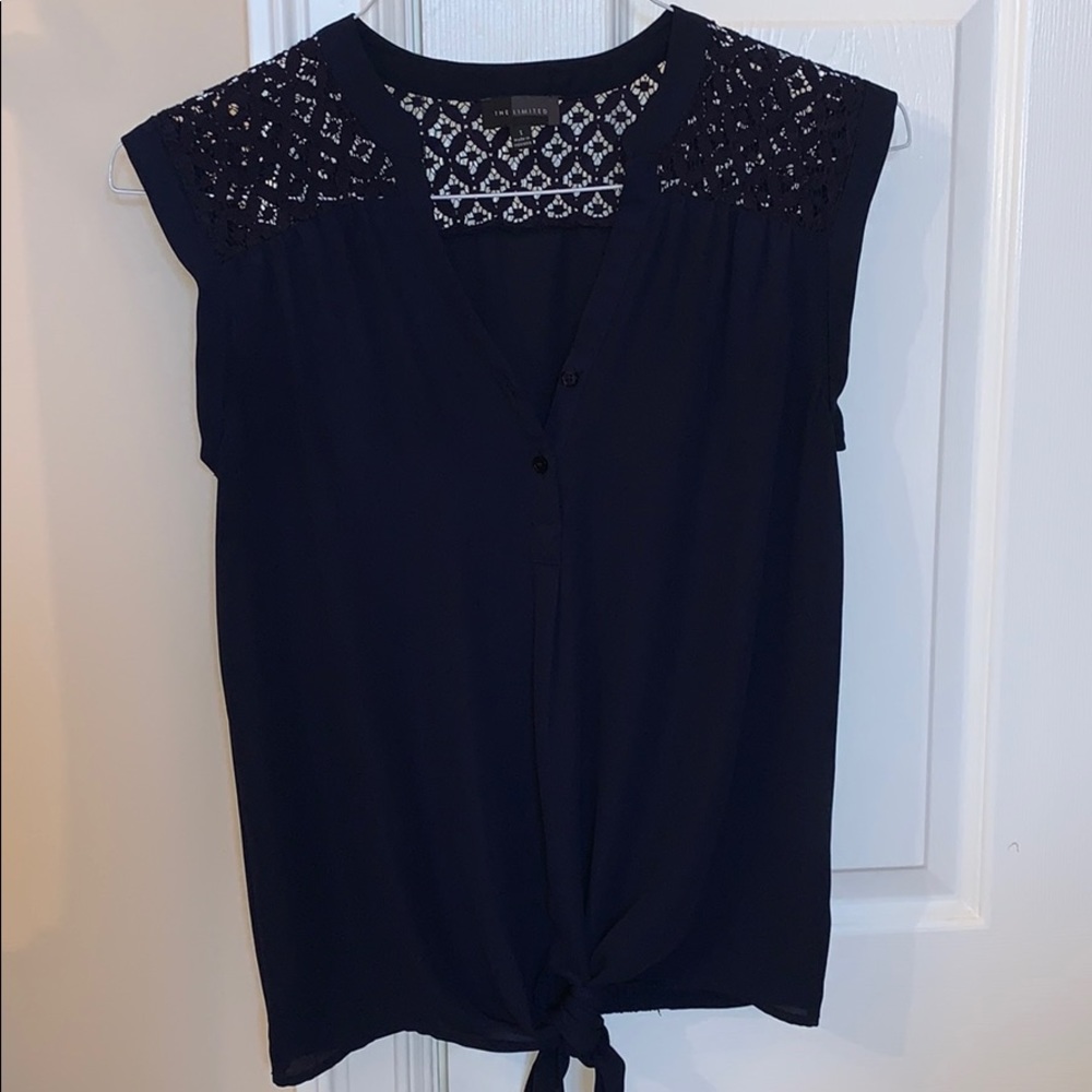 Blouse, navy blue